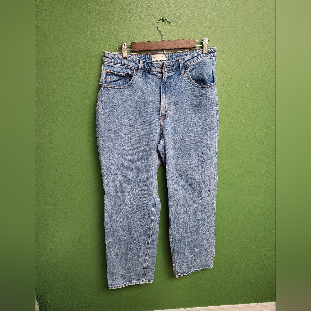 Abercrombie & Fitch Light Blue High-Rise Mom Jeans